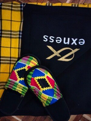 Vibrant Multicolored Ankara Slip-Ons