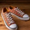 Vibrant Orange Ankara Converse Sneakers Vibrant Orange Ankara Converse Sneakers