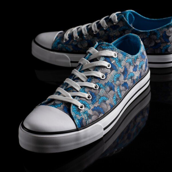 Blue Ankara Converse Sneakers