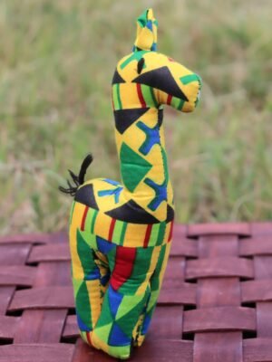 Green & Yellow Giraffe Kitenge Soft Doll Green & Yellow Giraffe Kitenge Soft Doll