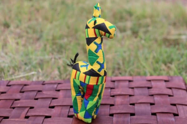 Green & Yellow Giraffe Kitenge Soft Doll