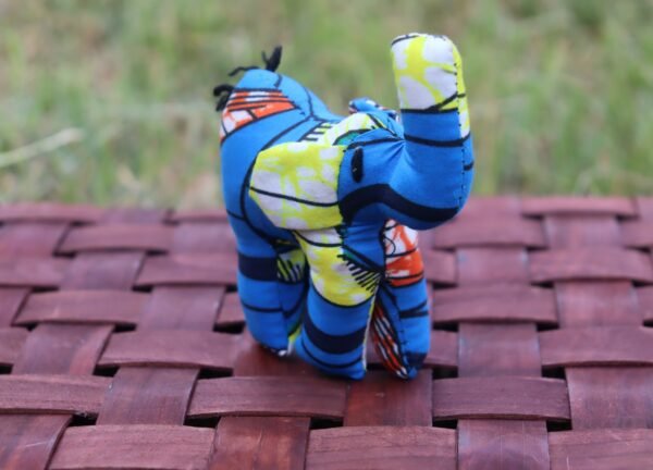 Midnight Blue Elephant Kitenge Soft Doll Midnight Blue Elephant Kitenge Soft Doll