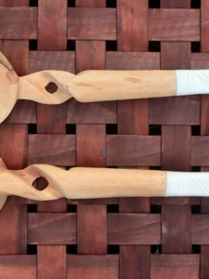 Discounted Handcrafted Set of 2 Wooden Cooking Sticks - African Kitchen Utensils