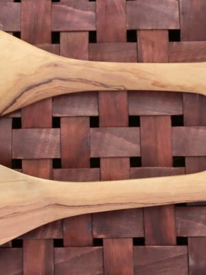 Handcrafted Wooden Cooking Sticks with Elephant Handle