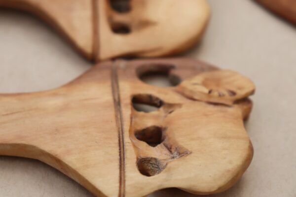 Handcrafted Wooden Cooking Sticks with Elephant Handle Handcrafted Wooden Cooking Sticks with Elephant Handle