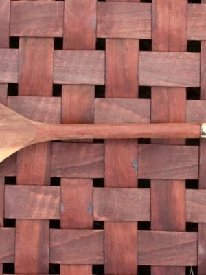 Dark Brown Wooden Cooking Sticks with Bone Handle
