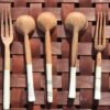 Handcrafted Wooden Forks and Spoons - African Kitchen Utensils Handcrafted Wooden Forks and Spoons - African Kitchen Utensils