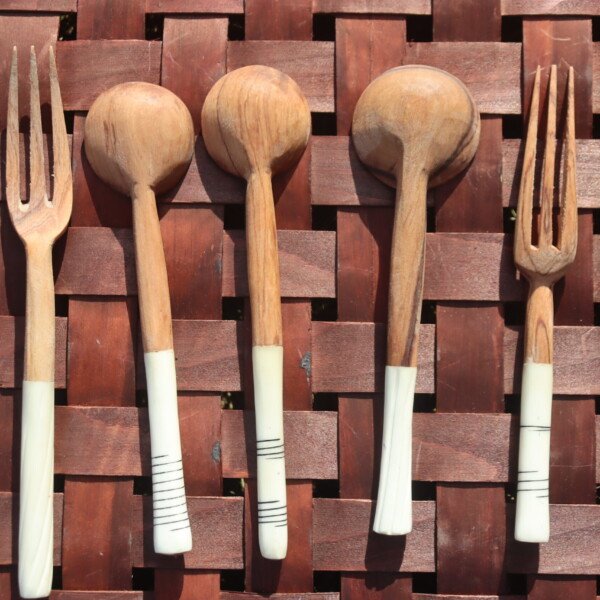 Handcrafted Wooden Forks and Spoons - African Kitchen Utensils