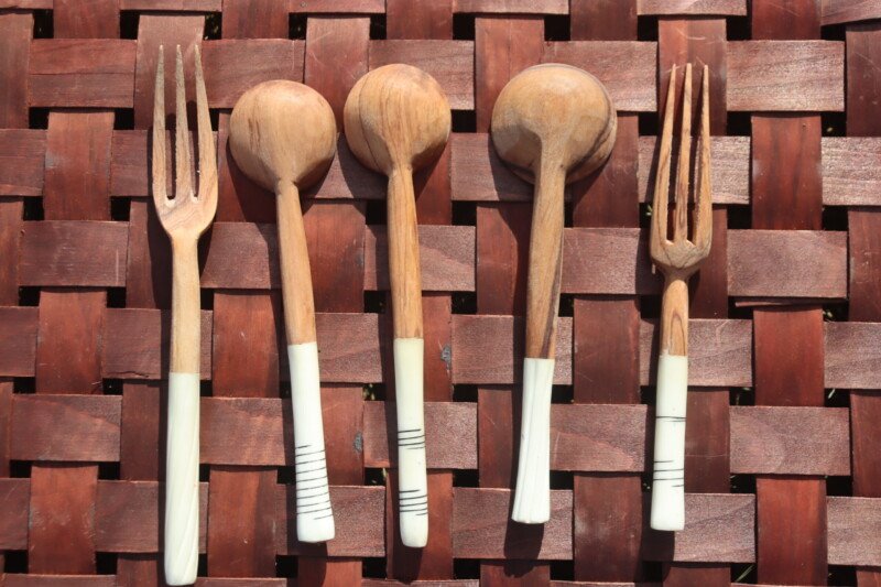 Handcrafted Wooden Forks and Spoons - African Kitchen Utensils