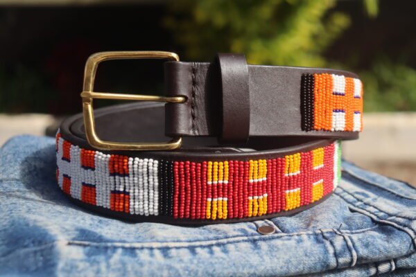 IMG_3254 Radiant Multicolored Maasai Beaded Leather Belt