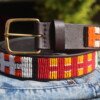 Radiant Multicolored Maasai Beaded Leather Belt