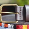 Radiant Multicolored Maasai Beaded Leather Belt