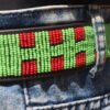 Radiant Multicolored Maasai Beaded Leather Belt Radiant Multicolored Maasai Beaded Leather Belt