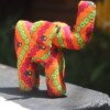 Orange Elephant Kitenge Soft Doll - Handmade African Fabric Toy Orange Elephant Kitenge Soft Doll - Handmade African Fabric Toy