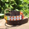 Multicolored beaded leather belt Multicolored beaded leather belt