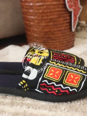 Boxed Multicolored Ankara Slip-Ons Boxed Multicolored Ankara Slip-Ons