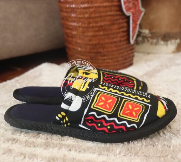 Boxed Multicolored Ankara Slip-Ons Boxed Multicolored Ankara Slip-Ons