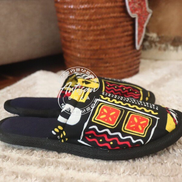 Discounted Set of 3 Ankara Slip-Ons - Handmade African Print Slides Bundle