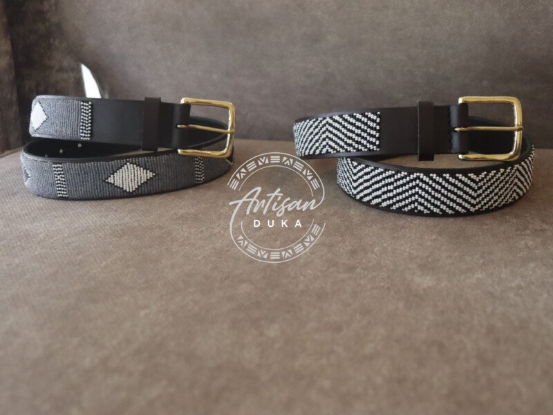 Discounted Set of Three Beaded Leather Belts – Authentic African Craftsmanship Discounted Set of Three Beaded Leather Belts – Authentic African Craftsmanship