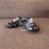 Modern Monochrome Ankara Slip-Ons - Handmade Black and White African Print Slides