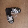 Modern Monochrome Ankara Slip-Ons - Handmade Black and White African Print Slides Modern Monochrome Ankara Slip-Ons - Handmade Black and White African Print Slides