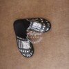 Modern Monochrome Ankara Slip-Ons - Handmade Black and White African Print Slides