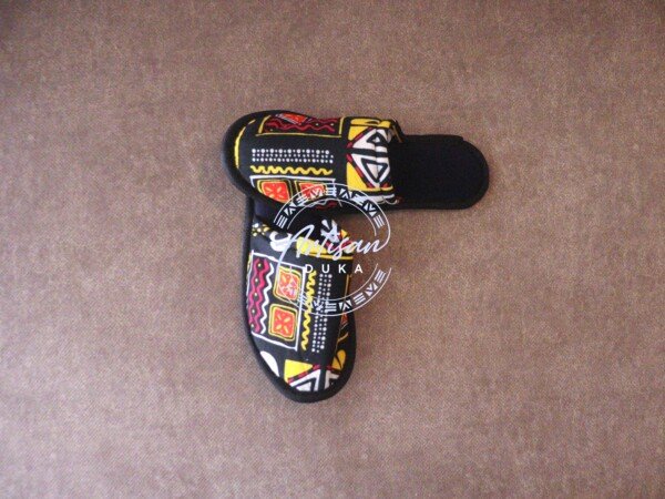 Boxed Multicolored Ankara Slip-Ons Boxed Multicolored Ankara Slip-Ons