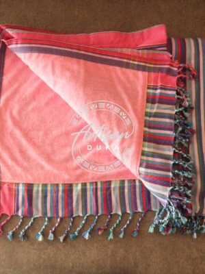 Pink Kikoy Towel - Handwoven African Cotton Beach & Bath Wrap Pink Kikoy Towel - Handwoven African Cotton Beach & Bath Wrap
