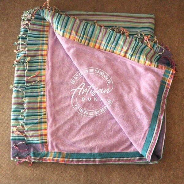 Purple Kikoy Towel - Handwoven African Cotton Beach & Bath Wrap