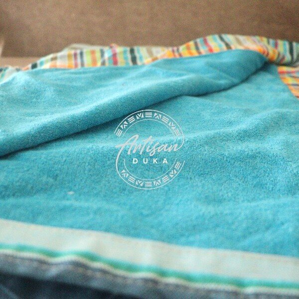 Blue Kikoy Towel - Handmade Cotton Beach & Bath Wrap