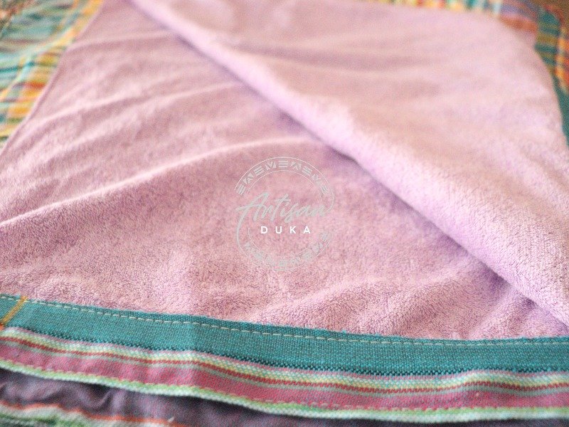 Purple Kikoy Towel - Handwoven African Cotton Beach & Bath Wrap