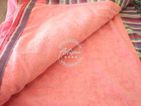 Pink Kikoy Towel - Handwoven African Cotton Beach & Bath Wrap Pink Kikoy Towel - Handwoven African Cotton Beach & Bath Wrap