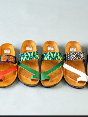 Vibrant Trio Ankara Cork Sandals - Set of 3 Handmade African Print Slides Vibrant Trio Ankara Cork Sandals - Set of 3 Handmade African Print Slides
