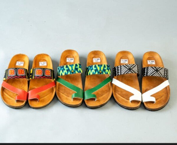 Vibrant Trio Ankara Cork Sandals - Set of 3 Handmade African Print Slides Vibrant Trio Ankara Cork Sandals - Set of 3 Handmade African Print Slides