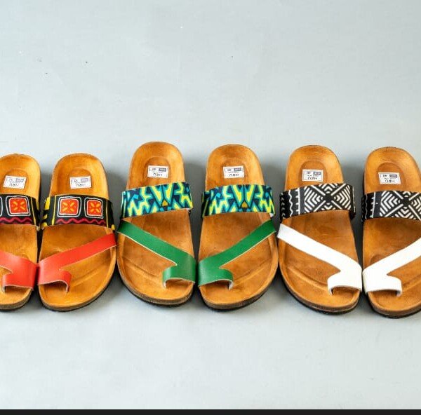 Vibrant Trio Ankara Cork Sandals - Set of 3 Handmade African Print Slides