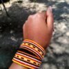 Sunburst Maasai beaded bracelet - yellow, orange & black handmade African jewelry Sunburst Maasai beaded bracelet - yellow, orange & black handmade African jewelry
