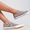 Flowery Ankara Women’s Sneakers – Handmade African Print Low-Tops