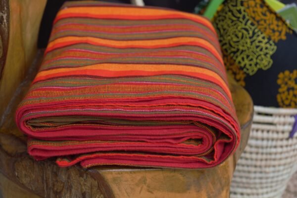 Ember Plains Heavy Orange Maasai Heritage Blanket Ember Plains Heavy Orange Maasai Heritage Blanket