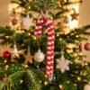 Candy Cane Ornament on Christmas Tree
