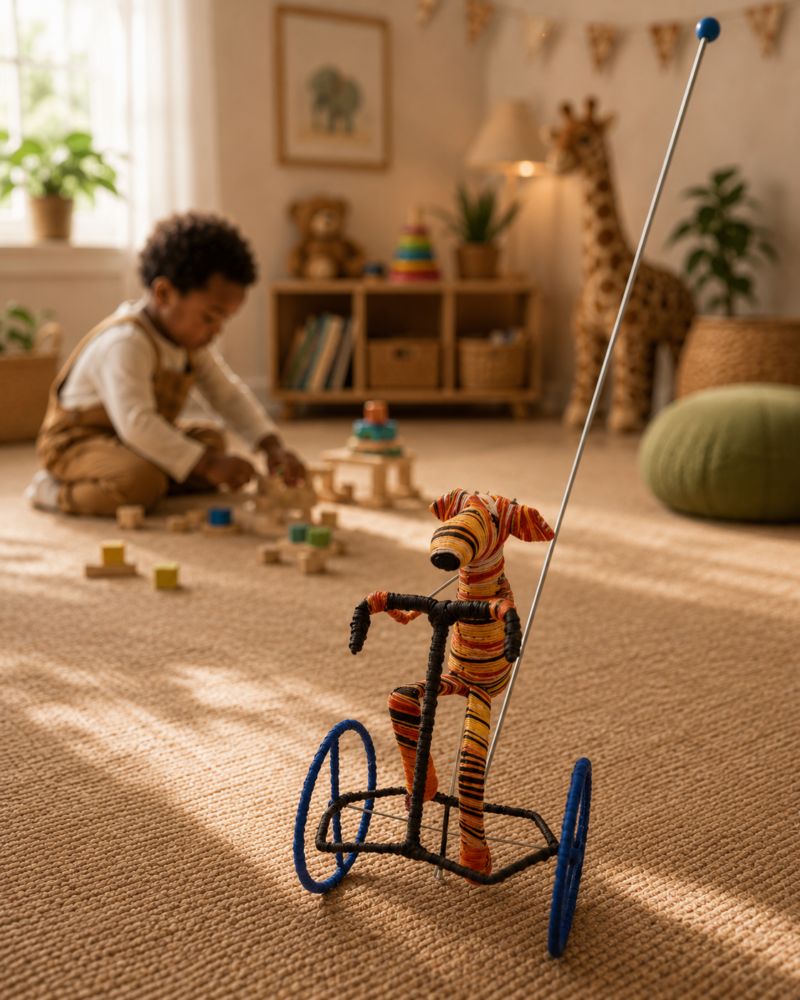 Savanna Tallstride Giraffe Galimoto Wire Push Toy