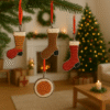 Handmade Beaded Christmas Stockings Handmade Beaded Christmas Stockings