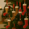Handmade Beaded Christmas Stockings & Baubles Handmade Beaded Christmas Stockings & Baubles