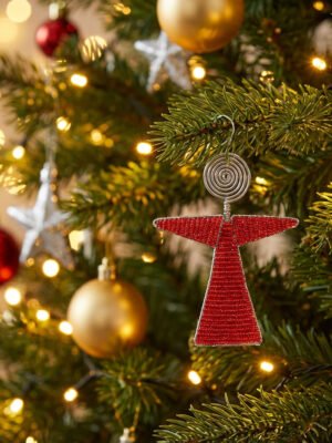 Metallic Beaded Angel Ornament Metallic Beaded Angel Ornament