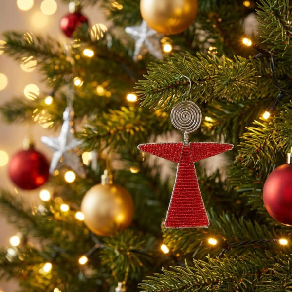 Metallic Beaded Angel Ornament Metallic Beaded Angel Ornament