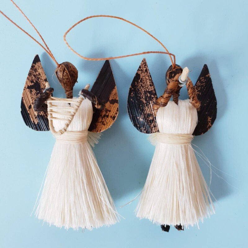 Angel Christmas Decor Dangles - Handmade African Holiday Ornaments Angel Christmas Decor Dangles - Handmade African Holiday Ornaments