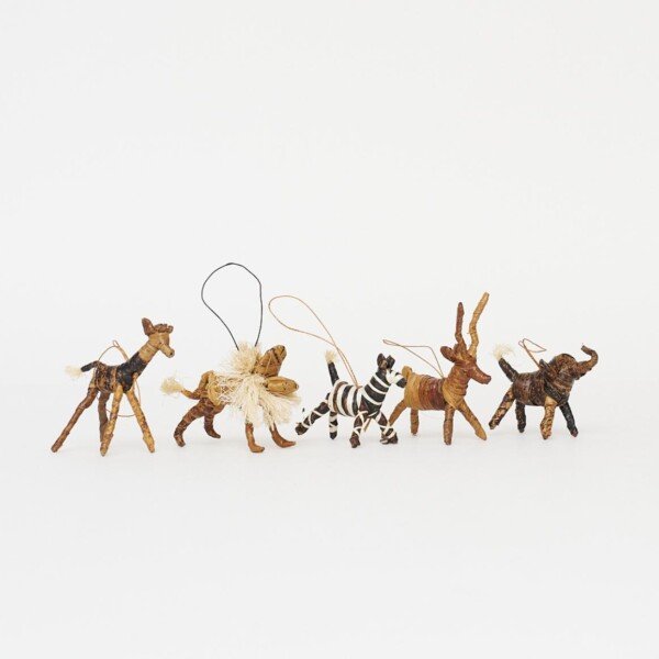 Unique Christmas Animal Dangles - Handmade African Holiday Ornaments