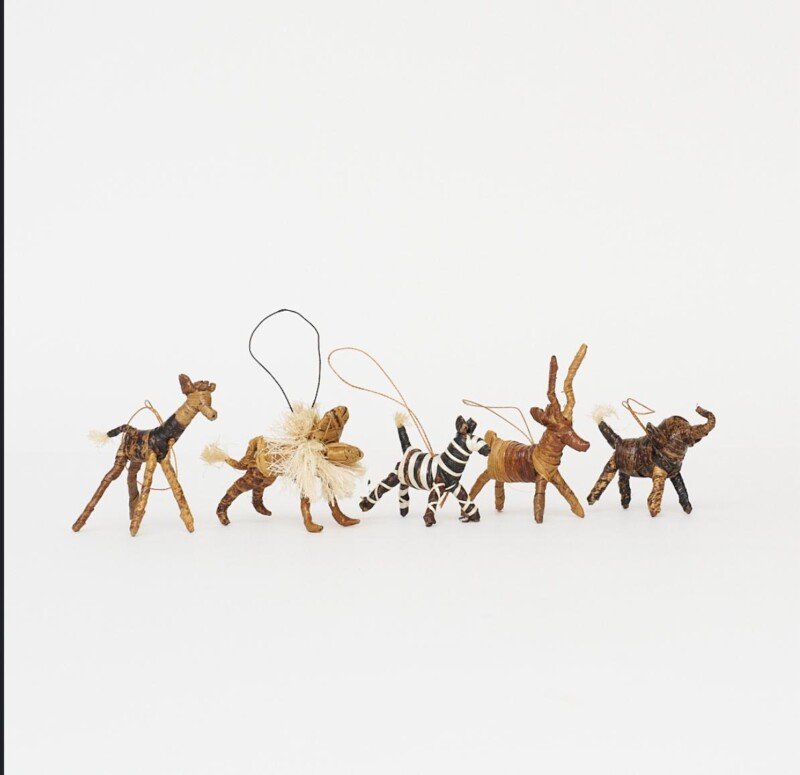 Unique Christmas Animal Dangles - Handmade African Holiday Ornaments