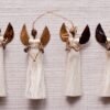 Tall Sisal Angel Dangles - Handmade African Christmas Decorations Tall Sisal Angel Dangles - Handmade African Christmas Decorations