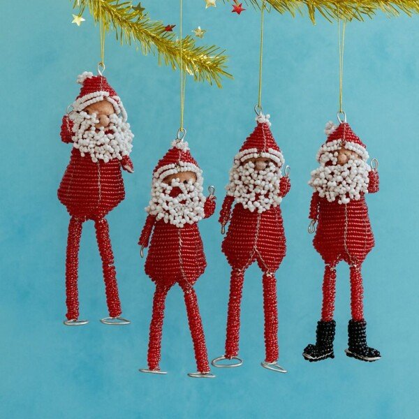 8cm Santa Claus in red Christmas tree dangles