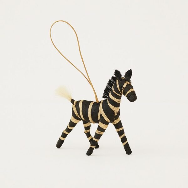 Reed Zebra Christmas Ornament